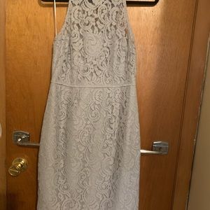 J. Crew Gray lace wedding dress 4